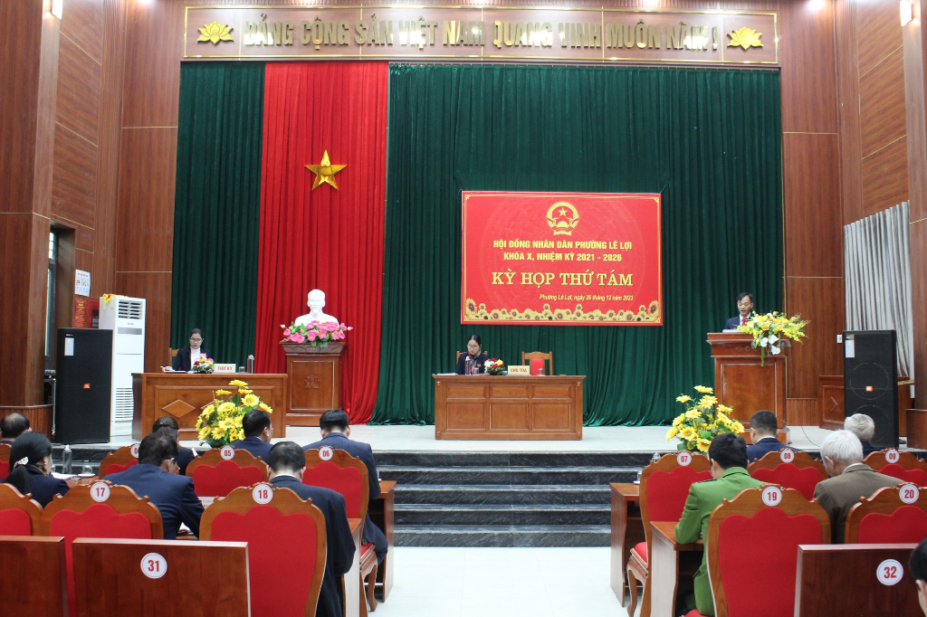 HĐND phường Lê Lợi tổ chức Kỳ họp thứ 8, khóa X, nhiệm kỳ 2021-2026