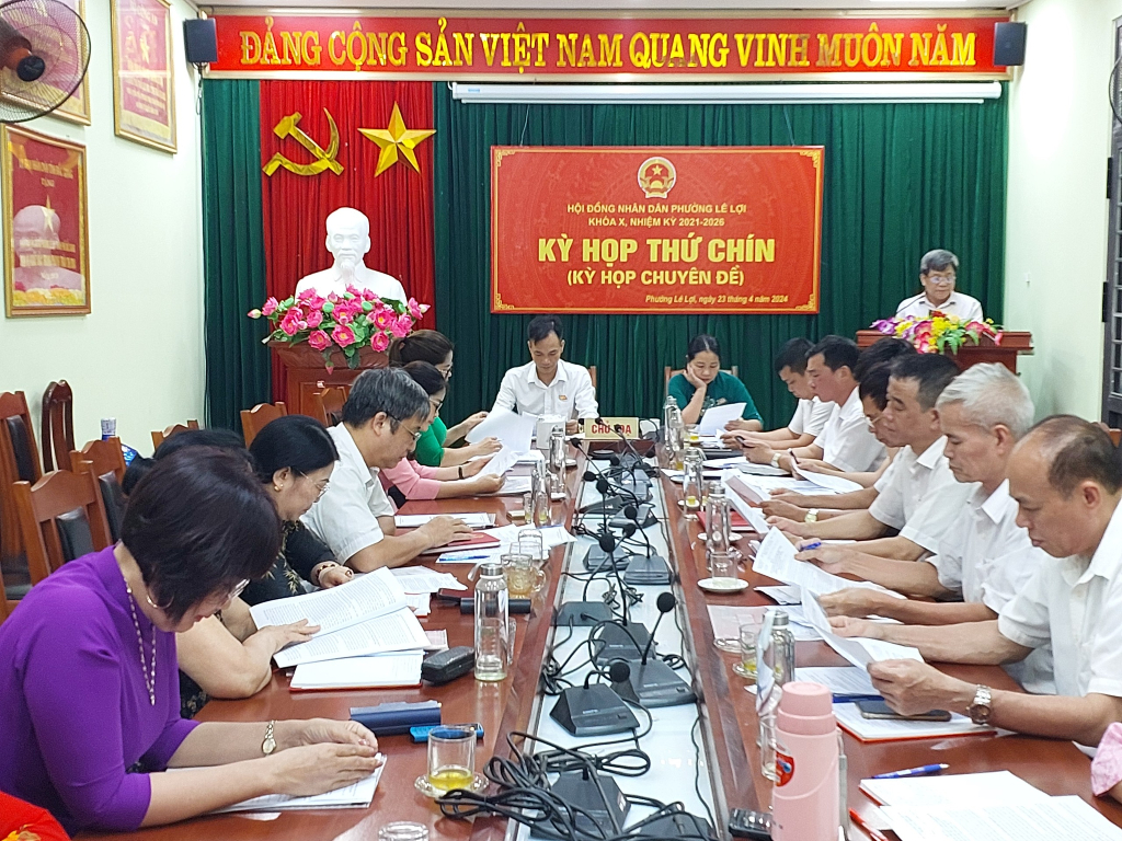 HĐND phường Lê Lợi tổ chức Kỳ họp thứ 9, khóa X, nhiệm kỳ 2021-2026
